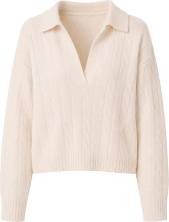 Kujten Cashmere Truien - Dames - Cashmere truien - Beige - S - Truien & Vesten
