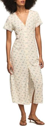 Lucky Brand Simone Floral Midi Dress in Cream Floral at Nordstrom, Size X-Small