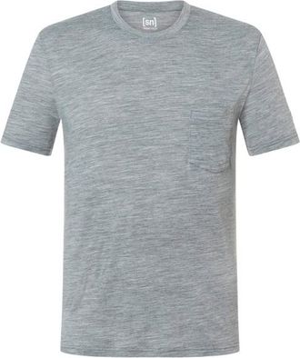 super.natural Pocket Tee Merinoshirt f&uuml;r Herren | grau