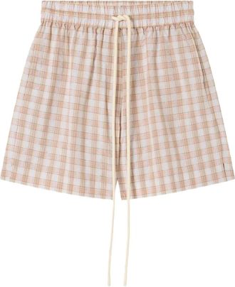 Lee Mathews Shorts a quadretti con coulisse - Rosa