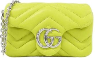 Gucci Pre-owned Mini Bags, female, Green, Size: ONE SIZE Pre-owned GG Marmont Mini Handbag