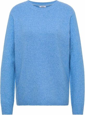Cecil Gebreide trui met boothals - Dames - Truien - Blauw - Maat: XL Katoen
