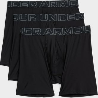 Under Armour Mens 6 micro-perforated performance boxer briefs Boxerjock 3-pack