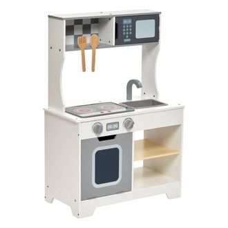 Atmosphera Juego De Cocina De Madera Con Accesorios Oren, 57 X 80 Cm, Blanco - Atmosphera Cr&eacute;ateur DInt&eacute;rieur