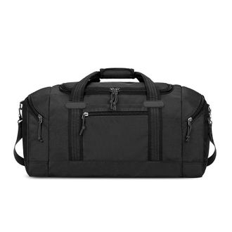 Generic Large Capacity Travel Bag Weekender Overnight Duffle Bags with Compartment Sports Fitness,Compatible For Camping Outdoor Activities(Black B)