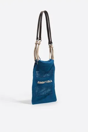 Bimba & Lola Crochet Market Bag in Blue at Nordstrom