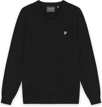 Lyle & Scott Golf V Neck Pullover - Heren - V-hals truien - Zwart - XL - Wol - Truien & Vesten