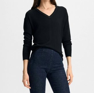 Veronica Beard Milette Pullover In Black