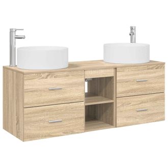vidaXL Juego De Muebles De Ba&ntilde;o 3 Uds. Roble Sonoma Vidaxl
