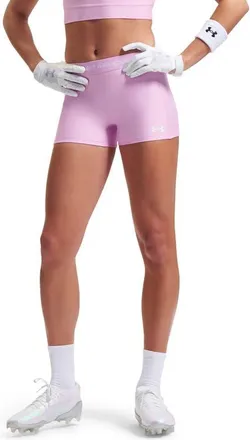 Under Armour HeatGear Shorty 3-Inch Shorts in Pink Dawn //White at Nordstrom, Size Xx-Large