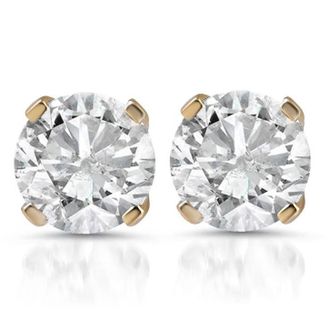 Pompeii3 1 1/2ct Diamond Studs 14K Yellow Gold
