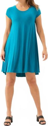 Karen Kane Maggie Trapeze Mini Dress In Teal