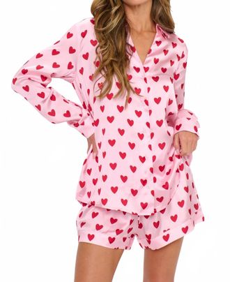 Show me your Mumu Early Riser Top In Pink Queen Of Hearts