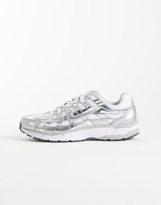 Nike P-6000 sneakers bianche e cromo metallizzato-Bianco