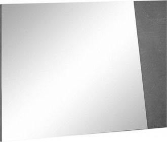 Dmora Dmora Specchiera da parete lineare, Made in Italy, Specchio da bagno, cm 80x2h60, colore Grigio Cenere, con imballo rinforzato