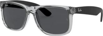 Ray-Ban Authentieke Justin zonnebril met eersteklas service - Heren - Zonnebrillen - Grijs - 51 MM - Accessoires