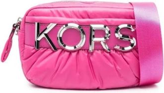 Michael Kors Leonie Logo Plaque Crossbody - Dames - Schoudertassen - Roze - ONE Size - Leer - Tassen