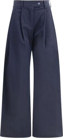 Ella Broeken, Dames, Blauw, S, Katoen, Cotton Casual Pants