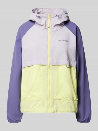 Columbia Windbreaker mit R&uuml;ckenbel&uuml;ftungssystem und Kapuze in Flieder, Gr&ouml;&szlig;e XL