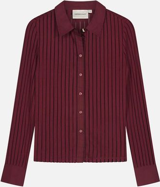 Fabienne Chapot Womens Georgia blouse in deep burgundy - Size: 18/16