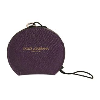 Dolce & Gabbana Round Logo Hand Mirror Holder - unisex - Dolce & Gabbana - Accessories - Purple - ONE SIZE - Accessories