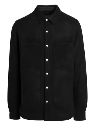 Rick Owens button-fastening pocket shirt jacket - Black