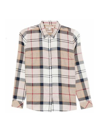Barbour Brown Check Pattern Shirt In Cotton