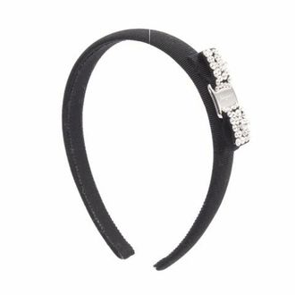 Ferragamo Pre-owned Accessories, female, Black, Size: ONE SIZE Pre-owned Vara Ribbon Cotton Headband