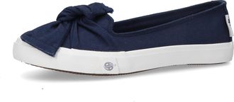 Dockers by Gerli Ballerina DOCKERS BY GERLI, Damen, Gr. 36, blau (dunkelblau), Textil, Schuhe Ballerina, Freizeitschuh mit auff&auml;lliger Schleife