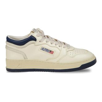 Autry Sneakers, male, Beige, 6 UK, Leather Trainers with Microperforations
