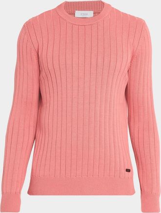 Eton Men & apos;s Cotton Ribbed Crewneck Sweater