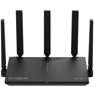 Strong Cosmetics Routerbe3600 Wifi7 Router Inal&aacute;mbrico 2.5 Gigabit Ethernet Doble Banda (2,4 Ghz / 5 Ghz) Negro