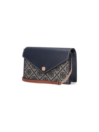 Tory Burch Womens Wallets Blue Cotton