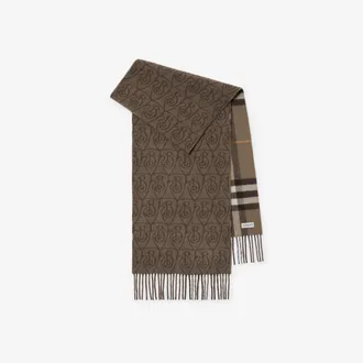 Burberry Reversible B Shield Cashmere Scarf