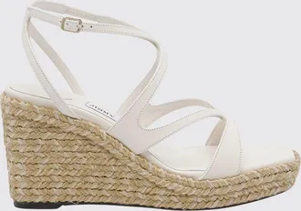 Jimmy Choo London Sandali con zeppa Ayla in pelle con punta squadrata