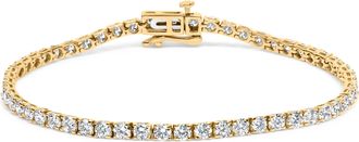 House of Brilliance 14K Gold 5.0 Cttw Lab Grown Diamond Tennis Bracelet