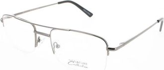 Signature Unisex Grey Rectangular Eyeglass Frames 1122Gunmetal54