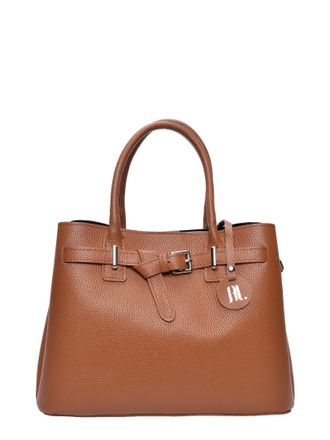 Anna Luchini Brown Rundleer Tas