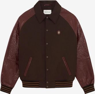 Dr&ocirc;le de Monsieur Woll-Lederblouson mit Raglan&auml;rmeln Heritage