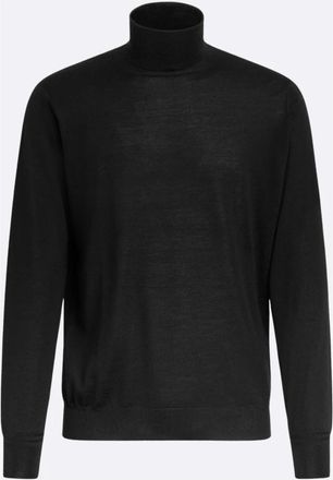 Pantaloni Torino Maglia dolcevita in lana - Heren - Coltruien - Zwart - M - Truien & Vesten
