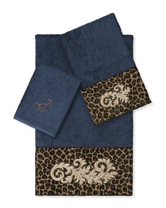Linum Home Textiles 100% Turkish Cotton April 3Pc Embellished Towel Set