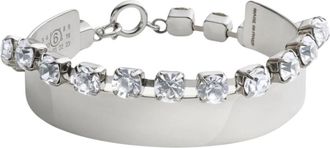 Maison Margiela Rhinestone Armband - unisex - Armbanden - Grijs - S - Accessoires