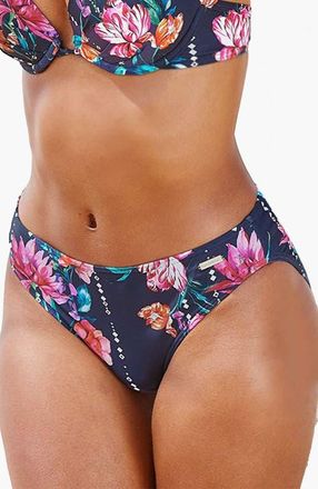 Lascana Floral Classic Bikini Bottom in Navy Printed at Nordstrom, Size 2