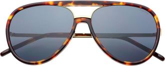 Freyrs Eyewear Shay Aviator Sunglasses in Tortoise/solid Gray at Nordstrom