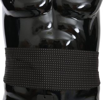 Dolce & Gabbana Mens Cummerbund Black Dotted Silk - Size EU 50 (Mens)