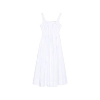 Sportmax Giro Jurk - Dames - Maxi kleedjes - Wit - XS - Katoen - Kleedjes