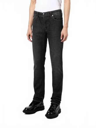 Sartoria Tramarossa Leonardo Stretch Denim Slim Straight Leg Jeans In Black
