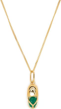 Capsule Eleven Capsule onyx necklace - unisex - Onyx/24kt Gold Plated Sterling Silver - One Size