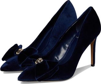 Vince Camuto Haylez Bow Detail Pump Womens Shoes Deep Navy : 9.5 M, Suede