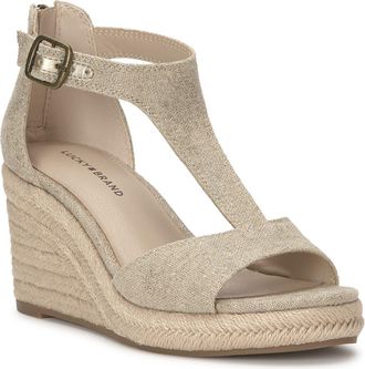Lucky Brand Cyleste Platform Wedge Espadrille in Natural/Platino at Nordstrom, Size 8.5